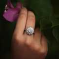 Trendy Sunflower Fidget Ring for Women  Open Adjustable Spining Ring. 