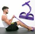 4-Tube Pedal Resistance Band – powerfull Multi-Function Elastic Pull Rope for Abdominal, Arm, & Waist Exercise | Portable Home Gym Fitness Equipment resistence band for Men & Women | Non-Slip Foot Pedal Sit-Up Exerciser for Weight Loss & Body Shaping. 