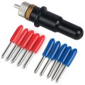 1Pc Roland Blade Holder Black Colour +5 Pcs 45 + 5 Pcs 60 Degree Refine Rabbit Redsail Cutter Plotter Cutting Blades. 
