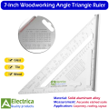 7" Rafter Square Triangle Ruler for Woodworking, High-Precision Solid Aluminum Angle Measuring & Marking Tool for Carpentry & Construction by Electrica. 