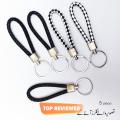 Fashion Keychain Pack of 5 PU Leather Key Chain Braided Woven Rope Key rings Bag Keyring Car keyrings Men Women Keychains Fancy Keyring Key Chain for Bag. 