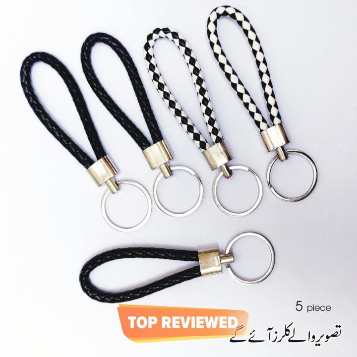 Fashion%20Keychain%20Pack%20of%205%20PU%20Leather%20Key%20Chain%20Braided%20Woven%20Rope%20Key%20rings%20Bag%20Keyring%20Car%20keyrings%20Men%20Women%20Keychains%20Fancy%20Keyring%20Key%20Chain%20for%20Bag%20-%20Image%202