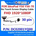 【3C VictoryEagle Store】New Original DC02001YQ00 For Lenovo IdeaPad Y50 Y50-70 LCD LVDS Display Ribbon Video No Screen Flex Wire Cable. 