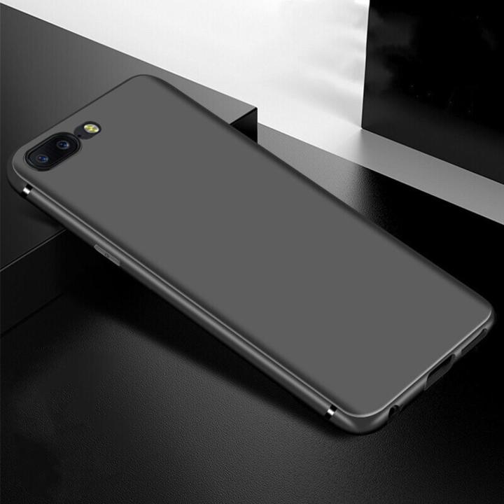 lthmy for OnePlus 5 A5000 Flexible Soft Matte Black Crystal Clear Phone Case Silicone Protective Back Cover