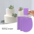 Cake Icing Scraper Plastic 3Pcs Set. 