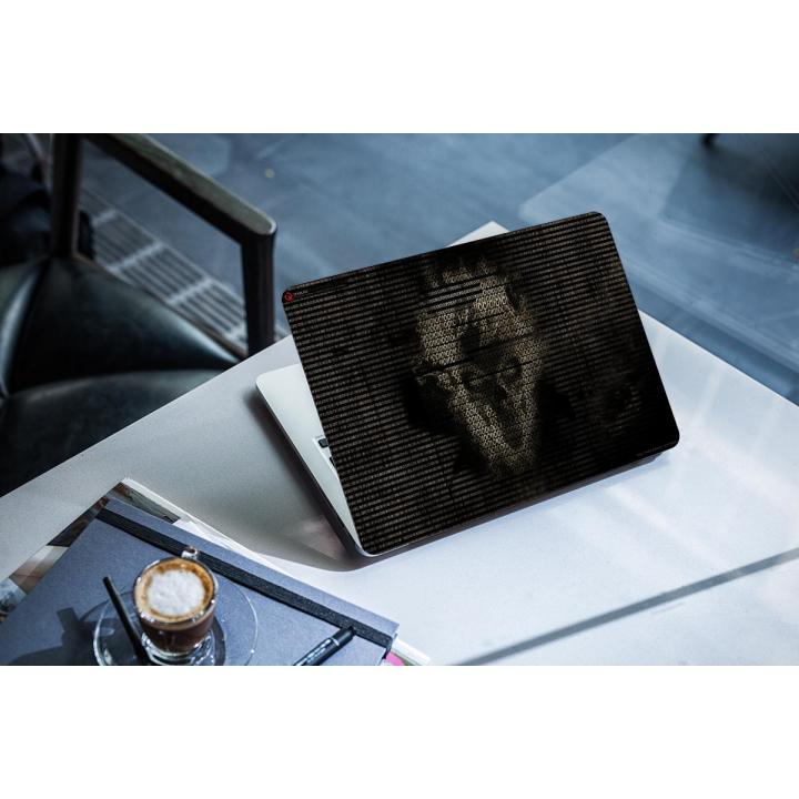 hacker blavk skull Laptop Back Vinyl Skin Sticker 12 13 14 15 15.6 Inch Size For All Laptop Skin Available