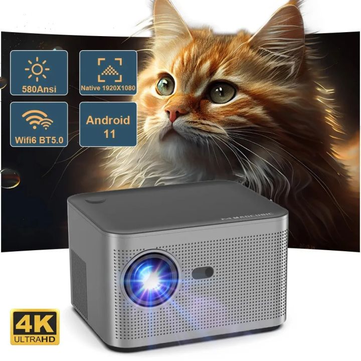 HY350 Home Projector | Native 1080p Full HD | 4K Hardware Decoding | 580 ANSI Lumen | Allwinner H713 Quad-Core 2GB 32GB | Hi-Fi Speaker | Android TV OS English VersionHY350 ANDROID 11.0V (CPU ALLWINNER H713) SMART PROJECTOR 2GB+32GB DUAL SPEAKER 1080P WI