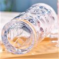 Imported Stylish Quality Transparent Embossed Flower-Design Glass Flower Vase/Central Flower Decoration Glass Vase.. 