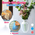 1 Piece Silicone Flower Vase Sticky Flower Vases Adhesive Wall Hanging Vase Removable Flower Pot Decoration for Refrigerator Glass Window Mirror Home Office Decor. 