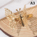 1 Pcs The Moving Butterfly Hairpin Cute Gold Hair Accessories Vintage Barrettes. 