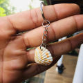 Sea Shell keyring, Boho Surfer Seashell Alloy Craft Keychain Bag Charm. 