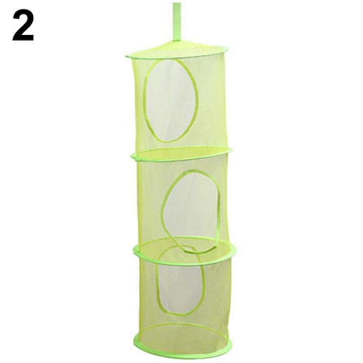 3 Shelf Hanging Storage Net Kids Toy Organizer Bag Bedroom Wall Door Closet