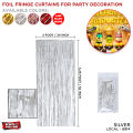Tinsel Metallic Foil Fringe Curtains Party Photo Backdrop For Birthday Engagement wedding Anniversary Bridal Shower Baby Shower Independence Celebration Party Supplies For Home Decor Available In Gold, Green, Light Blue, Purple, Red, Rose Gold, Silver. 