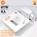Original 67W Turbo Charger with Free 6A Super Fast Turbo Charging Cable Type C for Mi 11 Pro, Mi 11 Ultra, Mi 11T, Poco F3, Poco X3 GT, Poco F3 GT. Turbo Charger 67W Fast Charge Power QC 4.0 Adapter GAN For Redmi 10 Pro, Mi 10T. 