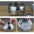 Stainless Steel Folding Steamer Fruit Basket Steamed Food Rack. 