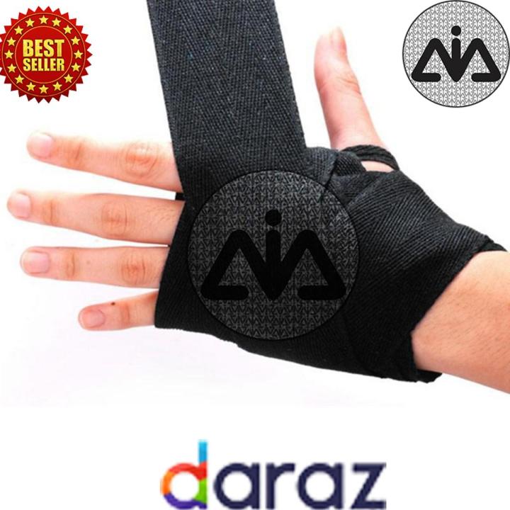 Pair of Hand wraps, Boxing Patti, 5 meters, Black Color, Boxing Hand Wraps, Bandage for Boxing, Writs Wraps, Hand Wrap Bandages, Bandage for Boxing, Karata Martial Arts Patti, mma patti, Kickboxing Handwraps, , AAI Store