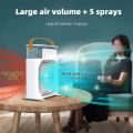 Portable Air Conditioner Fan Big Size | 3-in-1 Mini Air Cooler with Ice & Humidifier | USB Electric Fan with Water Mist | LED Lights | Adjustable Wind Speed | Small Desktop Cooling Fan for Room, Office & Home | 10inches. 