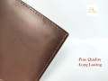 Genuine Leather Men's Zipper Coin Purse Cow Leather Wallet For Men Tri-fold Wallet Clasp Black Brown Coffee. 