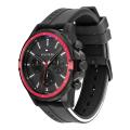 Tommy Hilfiger Men’s Quartz Silicone Strap Black Dial 45mm Watch 1791793 Stainless Steel Wrist Watch For Men. 