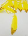 YELLOW DECORATED FURR GARLAND PACK HAS 10 FURR IN A RIBBON. 