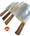 4 PCS QURBANI KNIFE SET- 1KG RAHAT KAMANI TOKA - 3 PCS RAHAT J2 STEEL MADE PROFESSIONAL BUTCHER KNIVES- HIGH QUAITY KNIVES AND CLEAVER FOR PROFESSIONAL USE - WOODEN HANLDE FOR BETTER GRIP AND IMPORTED MATERIALS USE. 