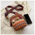 National Women's Bag Tassel Ethnic Handwoven Crossbody Bag Hippie Sling Shoulder Bags For Ladies Small Handbag Vintage. 