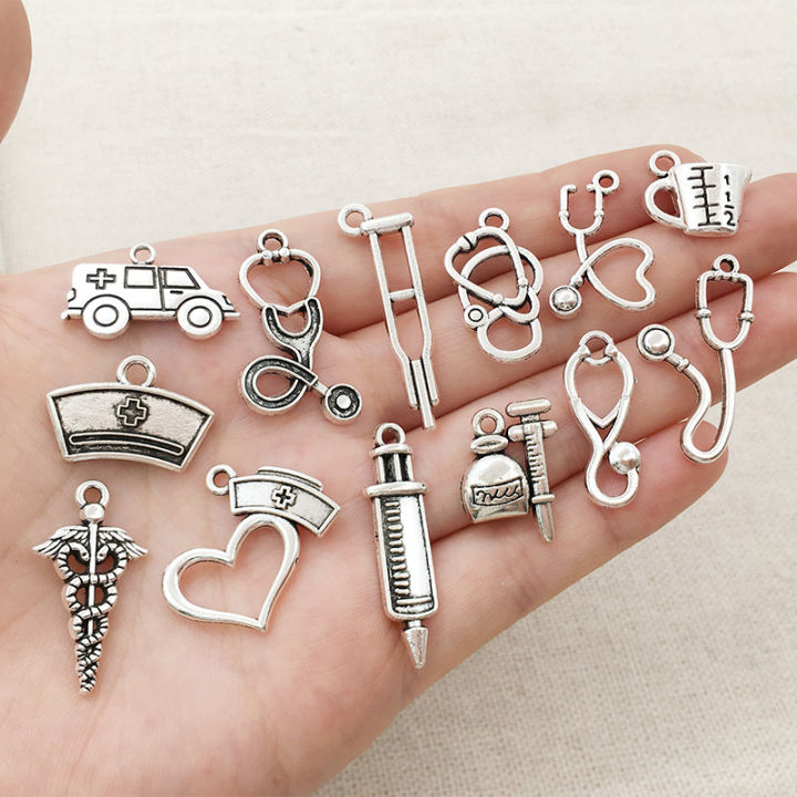 10pcs%20Doctors%20DIY%20Medical%20Signs%20Charm%20Stethoscope%20Nurse%20Hat%20Signs%20For%20Bracelet%20Necklace%20Jewelry%20Key%20Chain%20Ring%20Making%20-%20Image%205