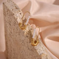 E B belle Official Store Stainless Steel Jewelry Dainty Safety Pin Pearl Earring For Girl 18k Gold Plated Fashion Earring. 