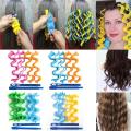 12 Pcs DIY Hair Curler 30Cm Wave Formers 2 Colors Wave Heatless Hair Curlers Styling Kit With Hooks Durable Beauty Makeup Tools. 
