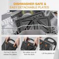 Silver Crest 3 IN 1 Sandwich Maker SC-819 / 900 WATTS Grill Maker 2 Slice | German Imported  Electric Stainless steel Body /Removable Non-Stick Plates, Grill Cheese, Food Grade , Cool Touch Handle, Suitable for Breakfast, Lunch, (SILVER ). 