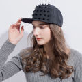 Unisex Punk Hedgehog Hat Personality Jazz Snapback Spike Studded Rivet Spiky Baseball Cap for Hip Hop Rock Dance Bons Dad hats. 