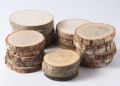 Natural Wood Slices (12 Pcs, 3–5 Inches) – Rustic DIY Craft Kit for Wedding Decor, Art Projects & Ornaments. 