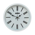 Hitco White Round Wall Clock For Office And Home - Black Number Circle Clock Wall Stylish - Step Movement Wall Clocks - Wall Clocks For Bedroom Decorating Item - Wall Clock For School / Hospital / Home / Office. 