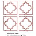 Mirror Tile Sticker Anti-scratch Hollow Pattern Mirror Tile Sticker. 
