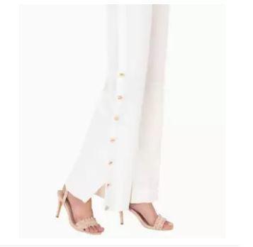 White BootCut Trouser For Women