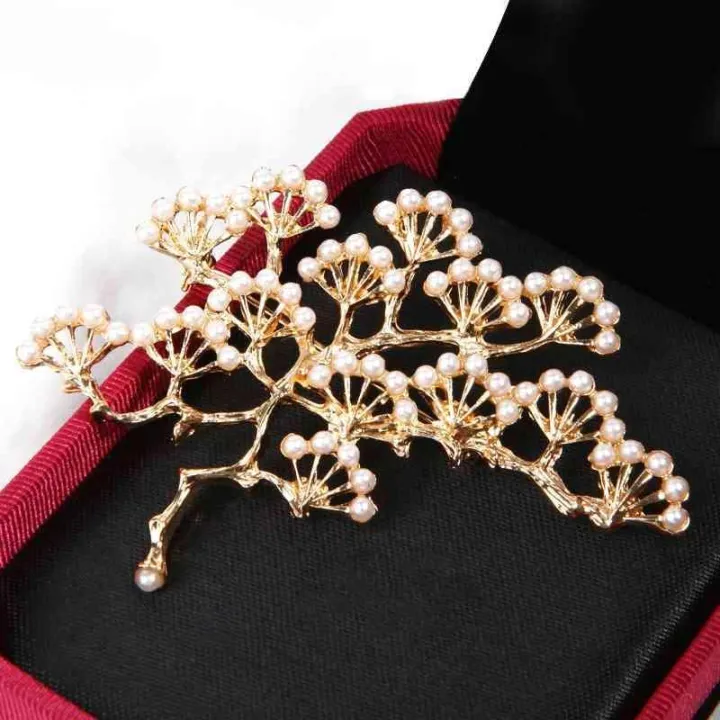 Pearls%20Pine%20Tree%20Brooch%20Pin%20Female%20Metal%20Fashion%20Jewelry%20Scarf%20Buckle%20Accessory%20-%20Image%204