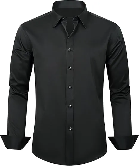 Men%20Shirts%20for%20Office%20-%20Men's%20Dress%20Shirts%20Solid%20Long%20Sleeve%20Stretch%20Wrinkle-Free%20Formal%20Shirt%20Business%20Casual%20Button%20Down%20Shirts%20-%20Men's%20Button-Down%20Shirts%20-%20Image%205