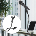 Mic Flexible Gooseneck Clamp Microphone Stand 360 Degree Flexible Gooseneck Microphone Stand Adjustable Desk Mic Arm Stand with Clip. 