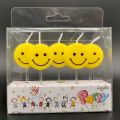 SMILEY EMOJI CANDLES - PACK OF 5 CANDLES - EMOJI THEME CANDLES. 
