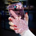For Samsung Galaxy J6 Plus Back Cover Luxury 3D Shiny Rhinestone Butterfly Glitter Sequins Starry Girls Cases Clear Soft TPU Silicone Protective Mobile Phone Case. 