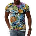 Colorful Cool Abstract Art Graphic T Shirts Hip Hop Street Style 3D Printed Tees Summer Men Personality Round Neck Short Sleeves. 