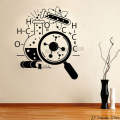 2 x 2 feet - Science Lab Chemistry Kids Wall Stickers for girls, boys, students, school, room, home, office, labs  Decor Lovers -Black. 