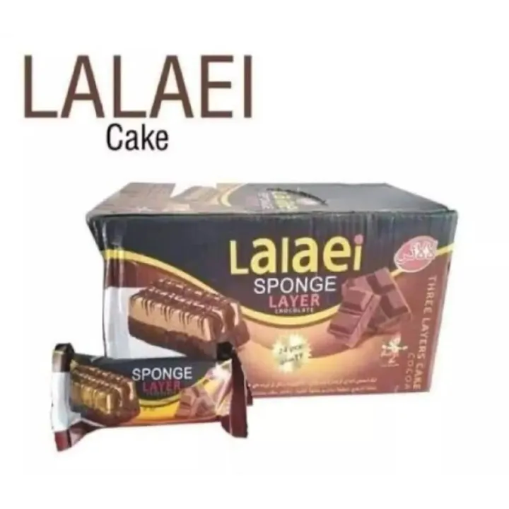 Lalaei Sponge 3 Layer Chocolate Cake 24pcs Box