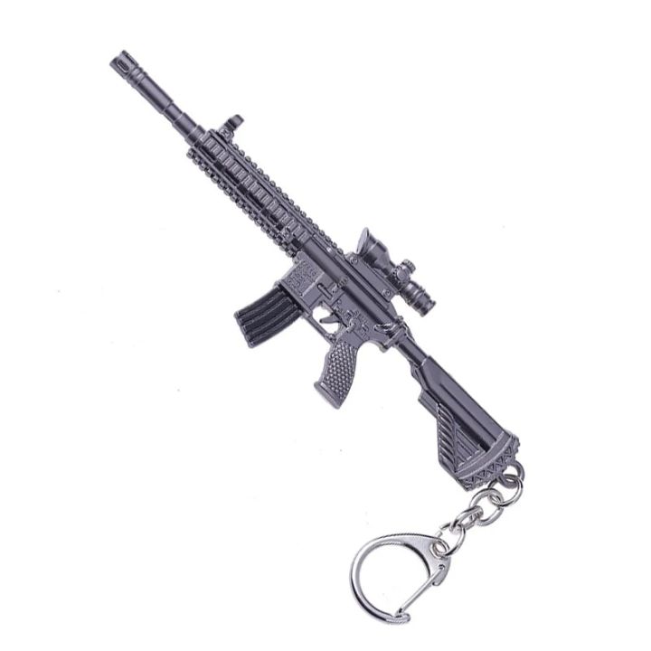 PUBG Keychain set Game PLAYERUNKNOWN'S BATTLEGROUNDS Key chain Cosplay Costume  12cm M416 Weapon Model key ring Helmet For
