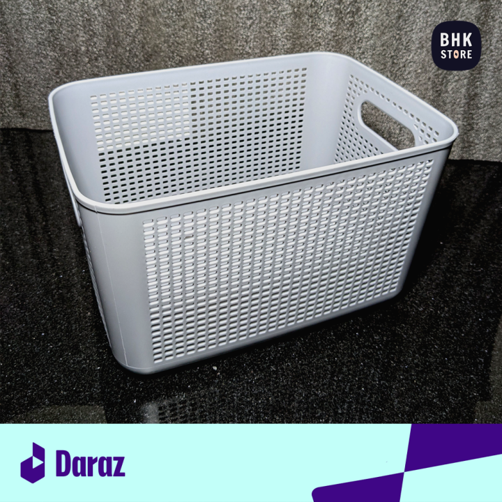 IKEA%20Style%20Premium%20Quality%20Plastic%20Storage%20Basket%20-%20Durable%20Open%20Storage%20Organizer%20Bins%20For%20Kitchen,%20Bathroom,%20Bedroom,%20Living%20Room%20-%20Mesh%20Pattern%20Design%20Multipurpose%20Home/Office%20Accessories%20Organizer%20Box%20with%20Handle%20-%208%20Litres%20Capacity%20Large%20-%20Image%205