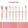 WANTER 8Pcs Makeup Brushes Set Makeup Brushes 8pcs Premium Synthetic Blending Face Eye Lip Makeup Kit, Professional Make Up Brushes Set for Foundation Eyebrow Concealer Brush Blush Eye Shadows Contour Powder Foundation Powder Cosmetics Makeup Brush Tools. 