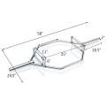 Gymax 58'' Chrome Finish Olympic Hex Bar 2 Handles Squats Deadlifts Shrugs Power Pulls. 