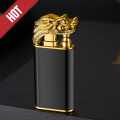 Refillable Fancy Dual Flame Dragon Lighter. 