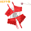 Xeffo Sexy Lingerie Bra set underwear panties stylish lace women Girls. 