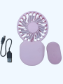 Handheld Fan with Rechargeable Battery: Powerful Airflow for Dorms, Offices, and Students. 